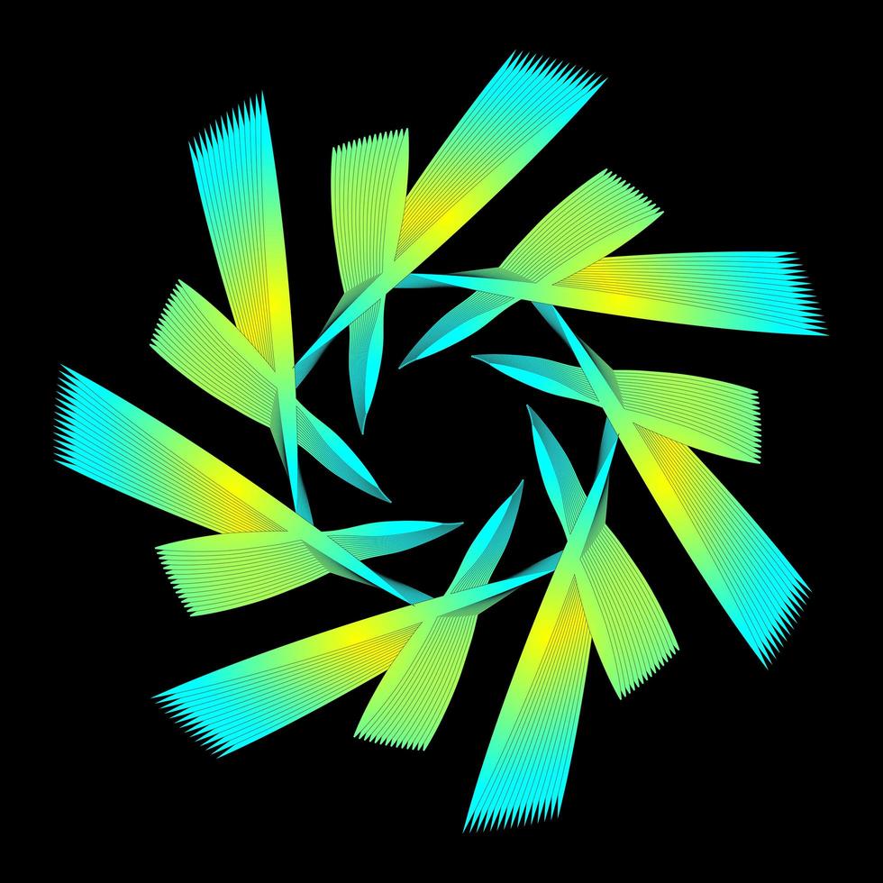 abstracte stervorm circulaire spiraalvormige overgang vector