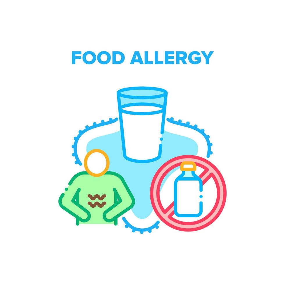 voedsel allergie vector concept kleur illustratie