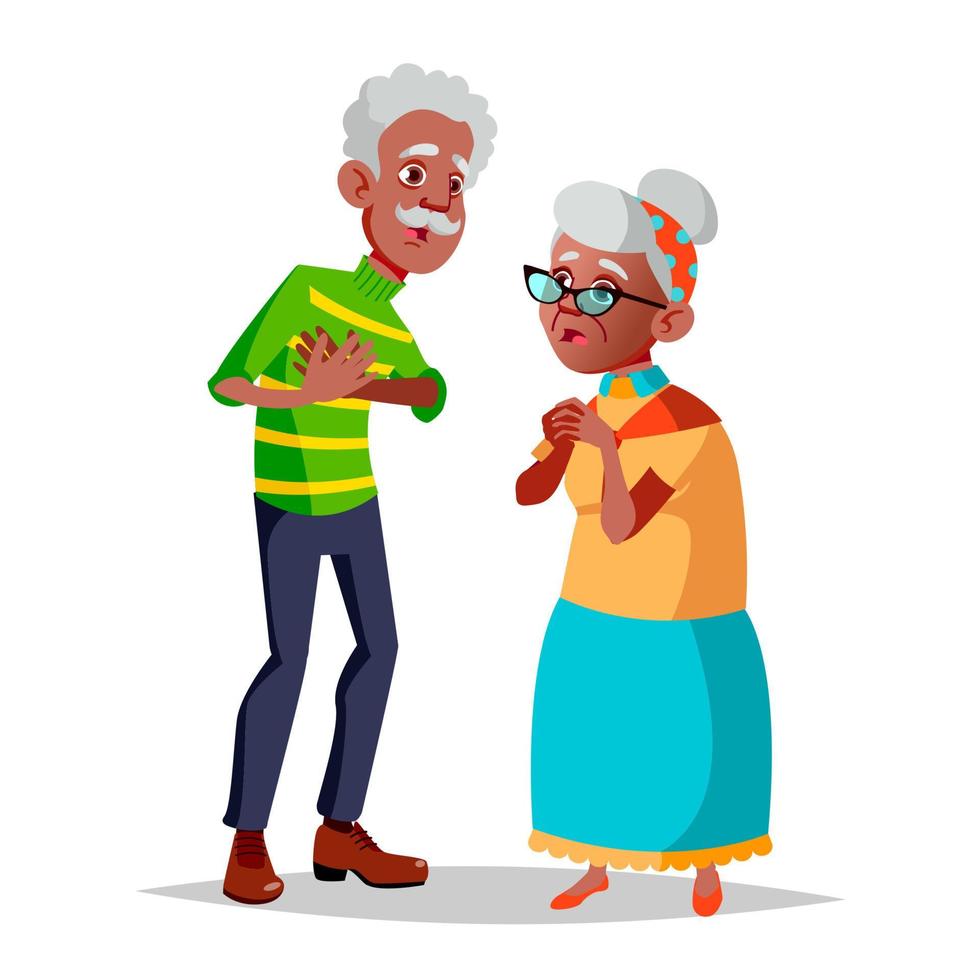 ouderen paar vector. modern grootouders. oud leeftijd. met bril. geïsoleerd vlak tekenfilm illustratie vector