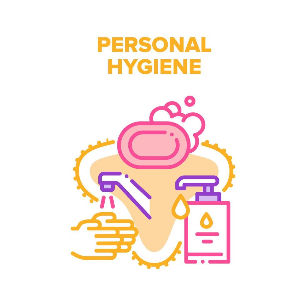 persoonlijke hygiëne vector concept kleur illustratie