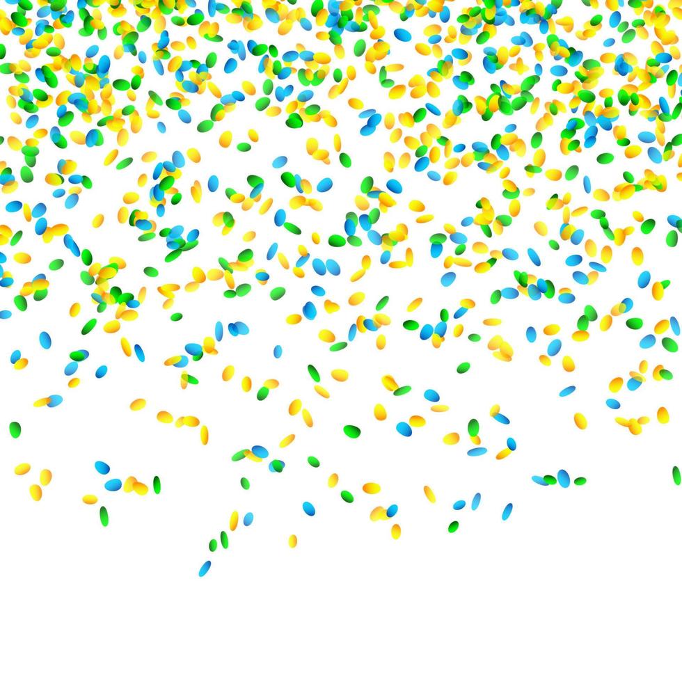 confetti vallend vector. helder explosie geïsoleerd Aan wit. achtergrond voor verjaardag, verjaardag, partij, vakantie decoratie. vector