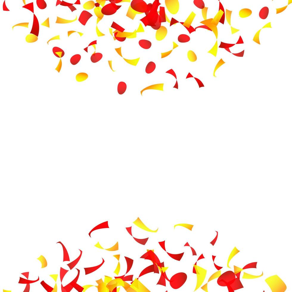 confetti vallend vector. helder explosie geïsoleerd Aan wit. achtergrond voor verjaardag, verjaardag, partij, vakantie decoratie. vector