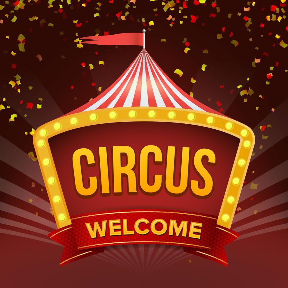 circus teken vector. retro uitnodiging evenement. vlak illustratie vector