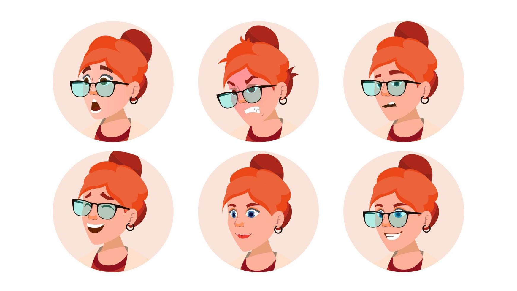 avatar icoon vrouw vector. menselijk emoties. anoniem vrouw. geïsoleerd tekenfilm karakter illustratie vector