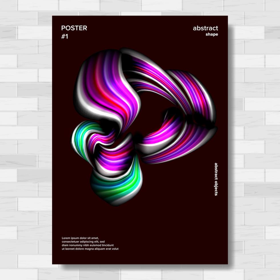 abstract vorm poster vector. minimalistische brochure. kleurrijk achtergrond. illustratie vector