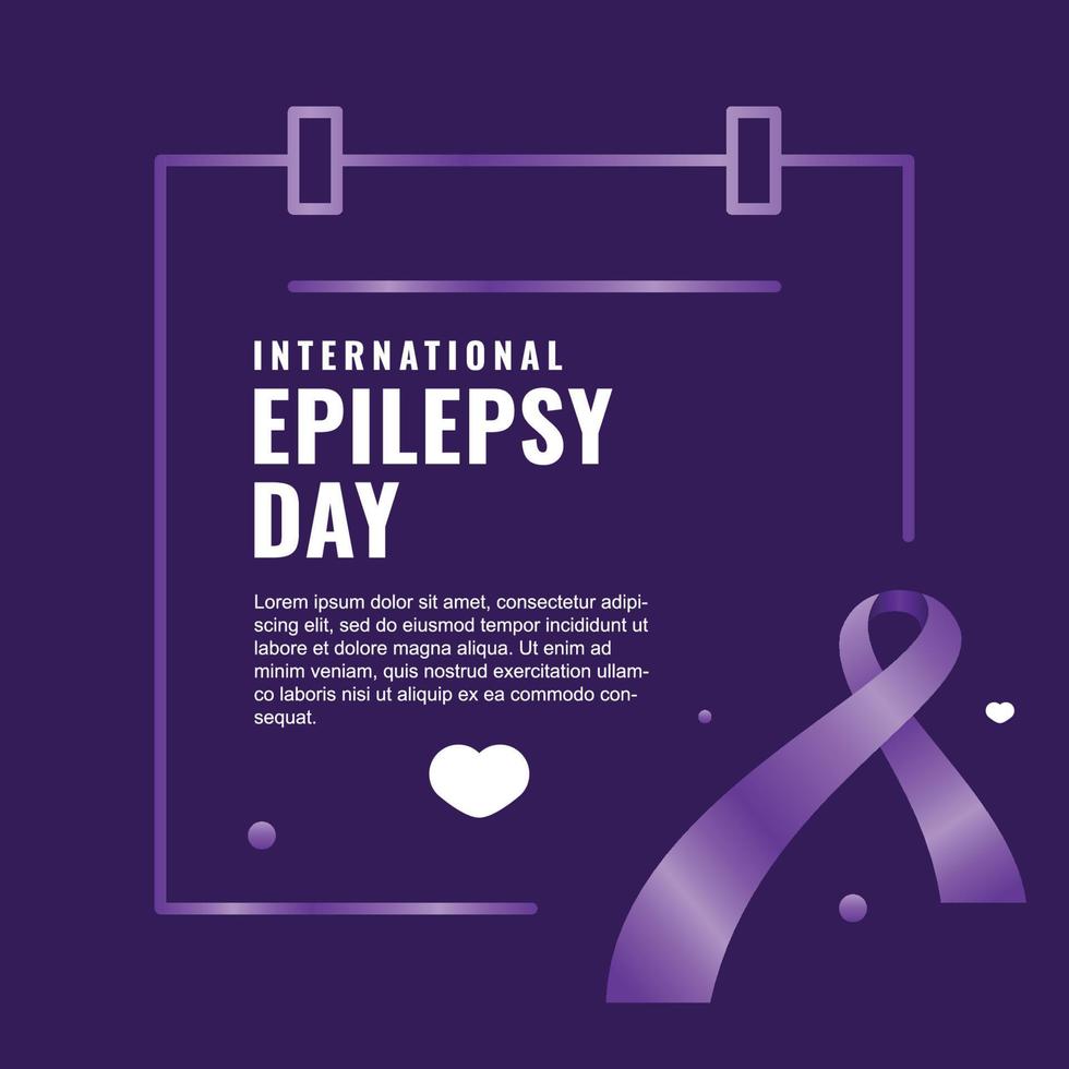 Internationale epilepsie dag achtergrond met lint-02 vector
