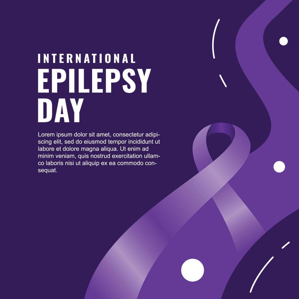 Internationale epilepsie dag achtergrond met lint-03 vector