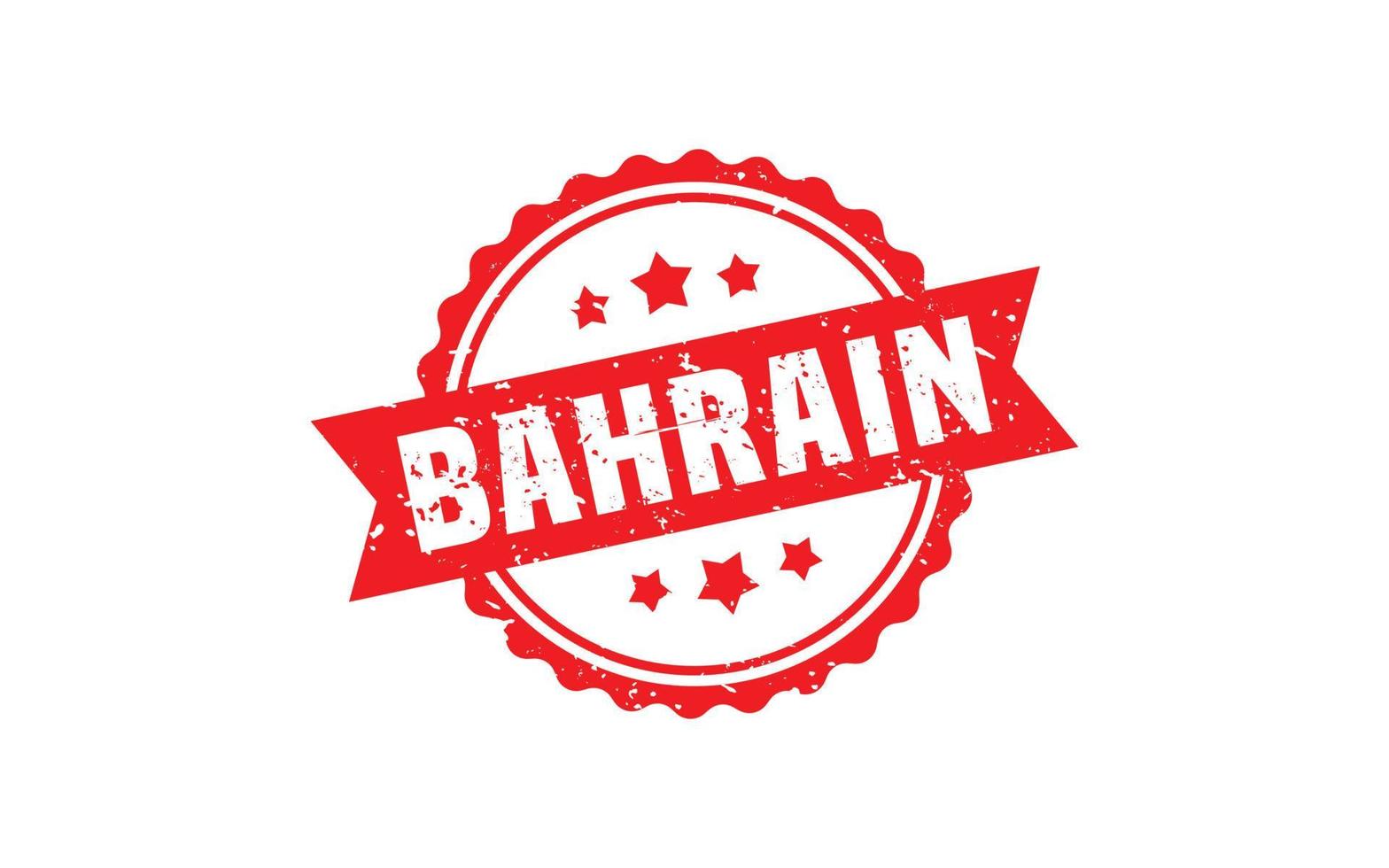 Bahrein postzegel rubber met grunge stijl Aan wit achtergrond vector