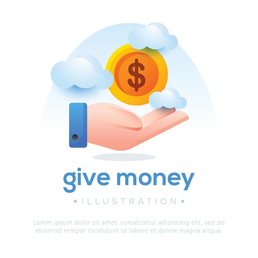 geven geld illustratie ontwerp vector