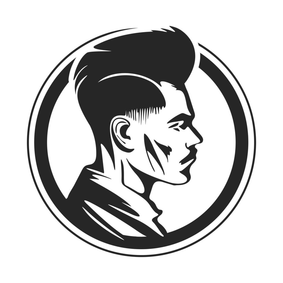 een gemakkelijk nog krachtig zwart en wit logo met een elegant Mens. voor uw bedrijf. vector