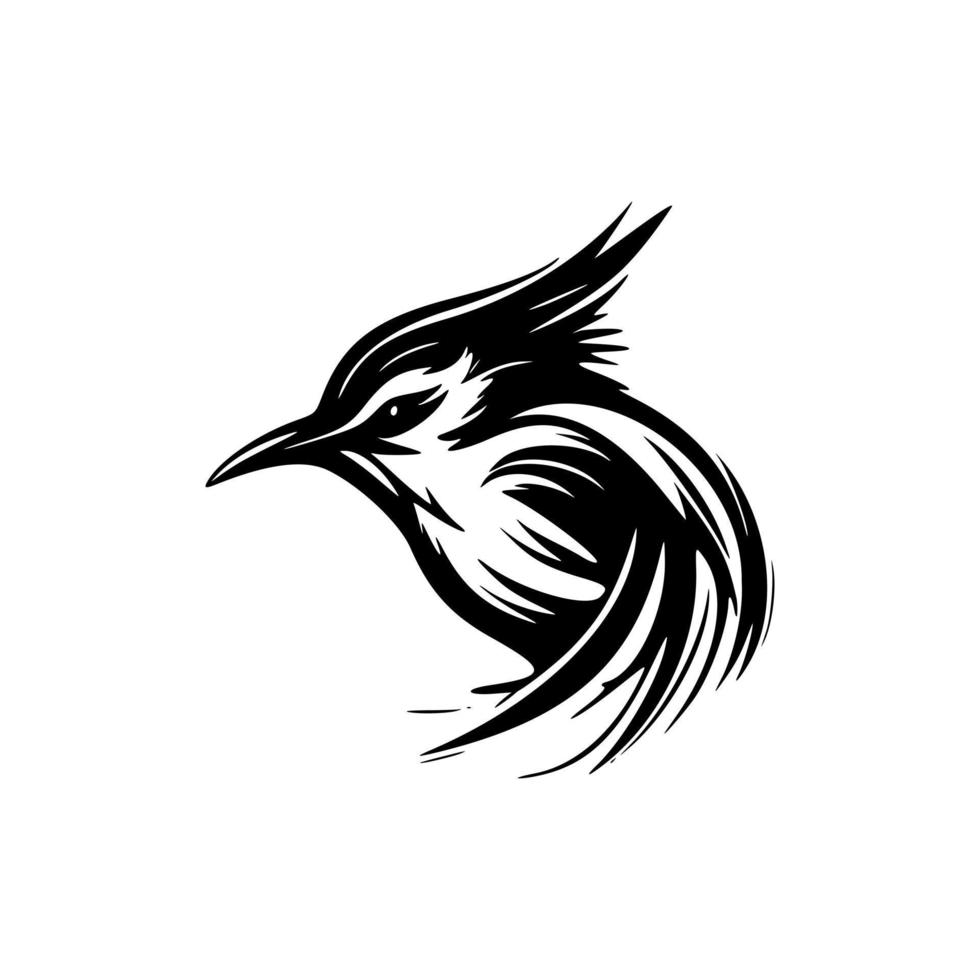 prachtig ontworpen logo met een vogel. mooi zo voor typografie. vector