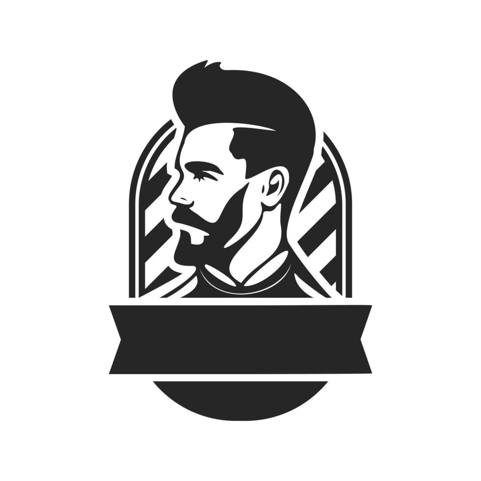 zwart en wit logo met de beeld van een elegant Mens. voor uw merk. vector
