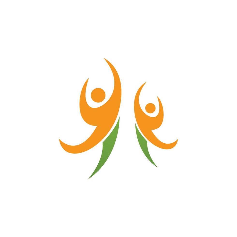menselijk karakter logo teken vector