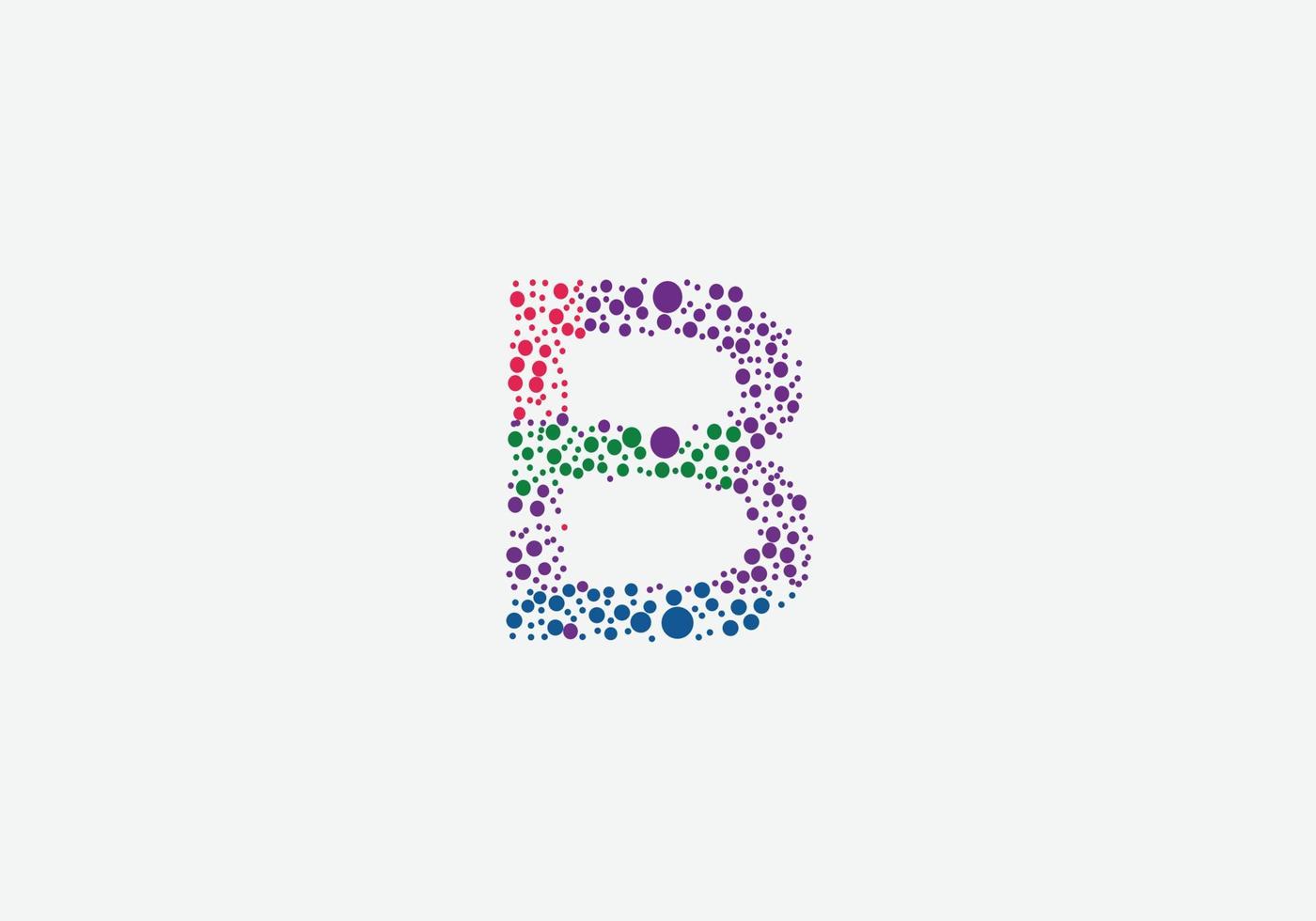abstract b brief modern eerste logo ontwerp vector
