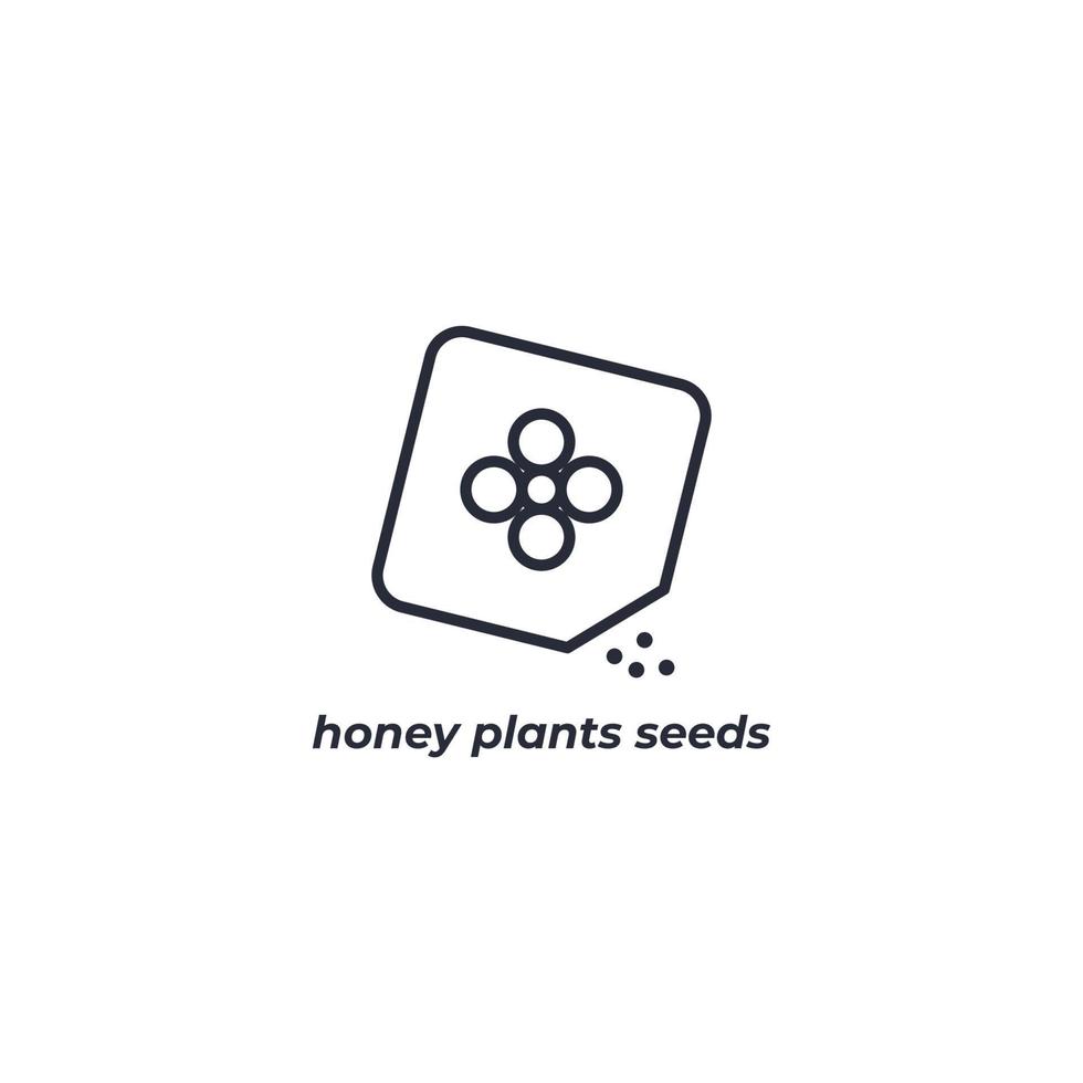 vector teken honing planten zaden symbool is geïsoleerd Aan een wit achtergrond. icoon kleur bewerkbaar.