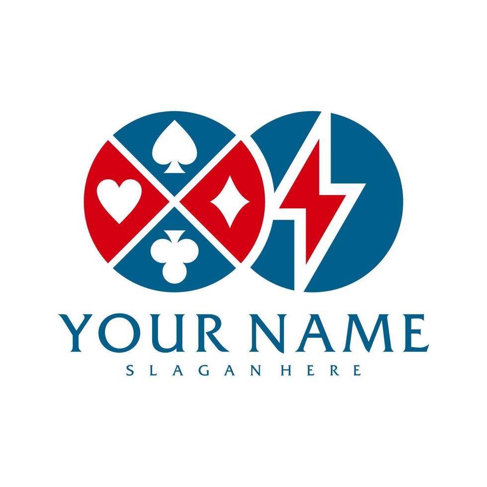 donder poker logo vector sjabloon, creatief poker logo ontwerp concepten