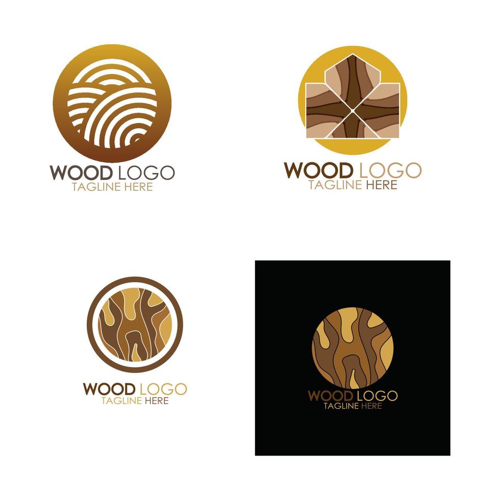 hout logo sjabloon icoon illustratie ontwerp vector, gebruikt voor hout fabrieken, hout plantages, log verwerken, hout meubilair, hout magazijnen met een modern minimalistische concept vector