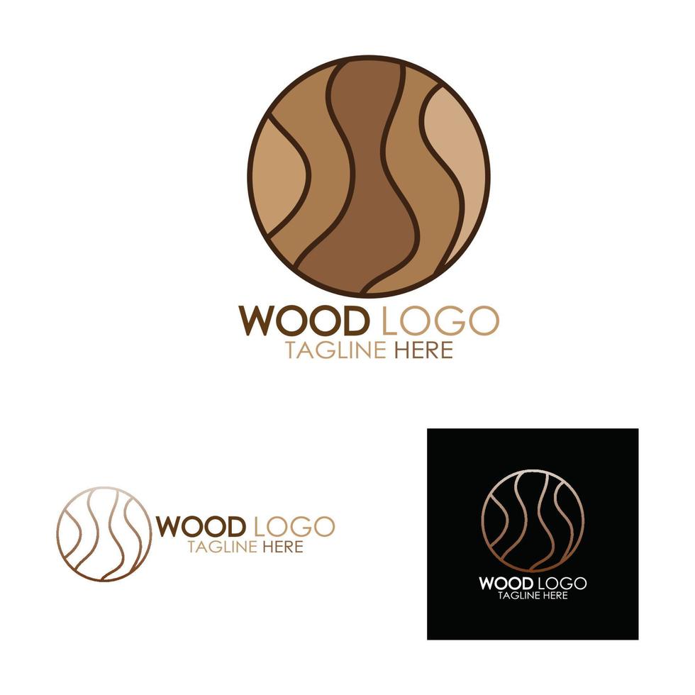 hout logo sjabloon icoon illustratie ontwerp vector, gebruikt voor hout fabrieken, hout plantages, log verwerken, hout meubilair, hout magazijnen met een modern minimalistische concept vector