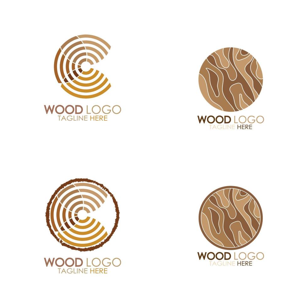 hout logo sjabloon icoon illustratie ontwerp vector, gebruikt voor hout fabrieken, hout plantages, log verwerken, hout meubilair, hout magazijnen met een modern minimalistische concept vector