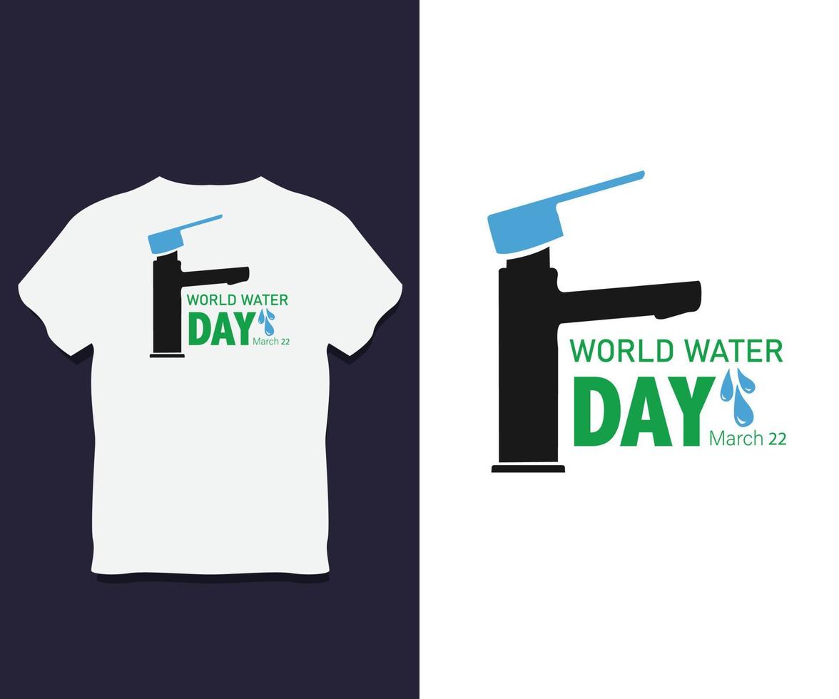 water dag typografie t-shirt ontwerp vector