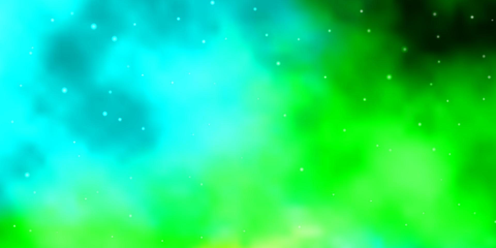 lichtblauw, groen vectorpatroon met abstracte sterren. vector