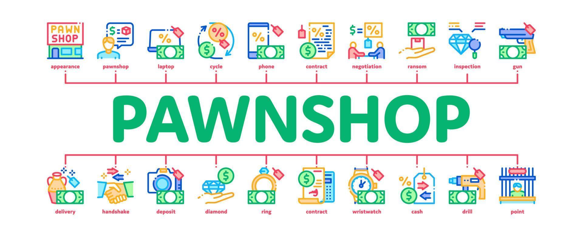 pandjeshuis uitwisseling minimaal infographic banier vector