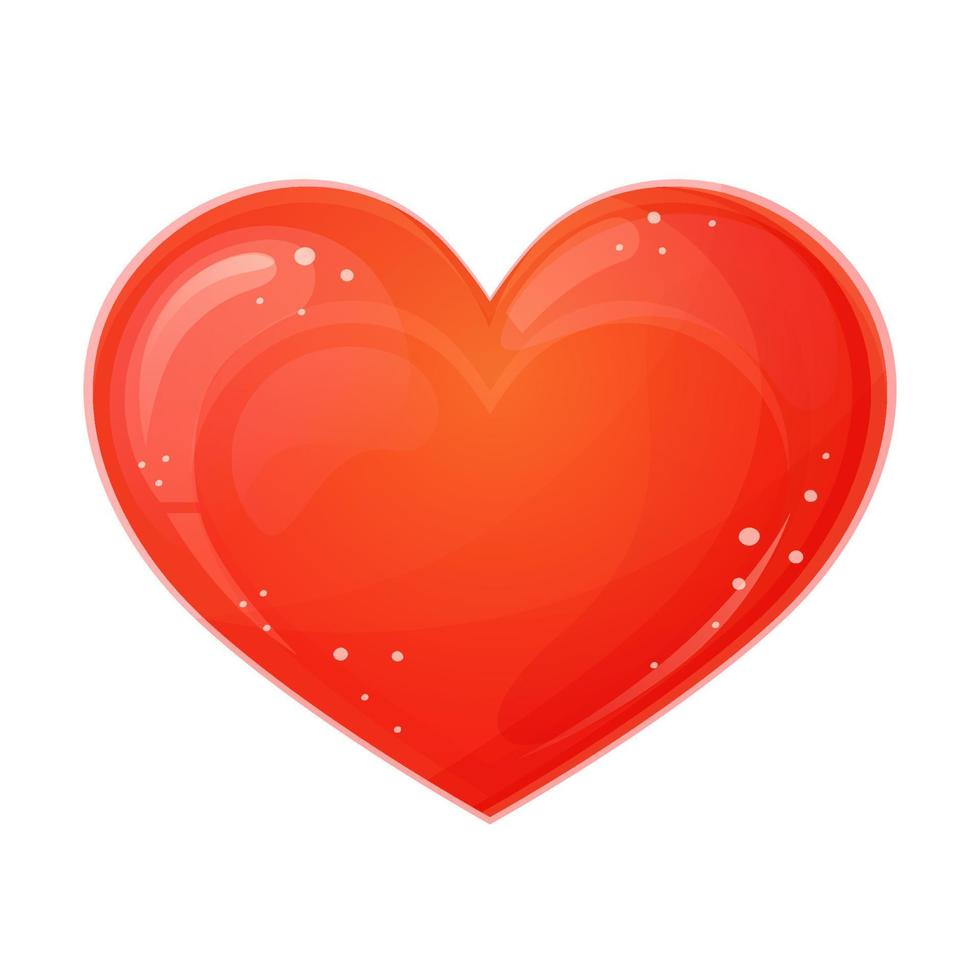 schattig schijnend hart liefde symbool. valentijnsdag dag. vector illustratie voor ontwerp geïsoleerd Aan wit achtergrond.