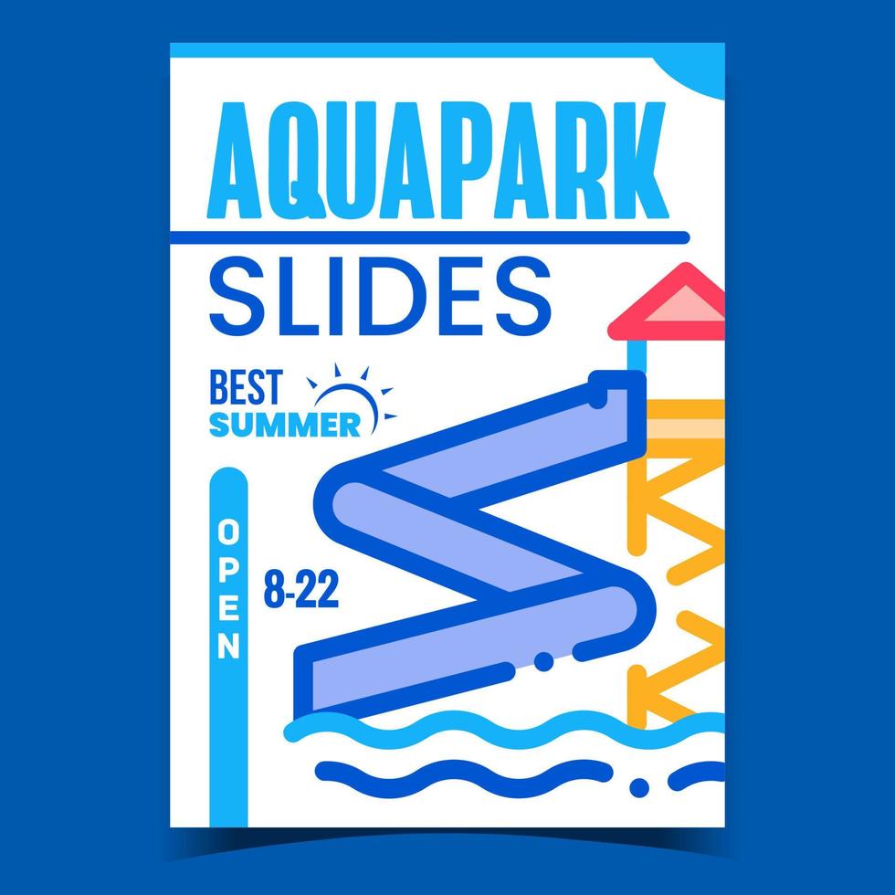 waterpark dia's creatief promotionele poster vector