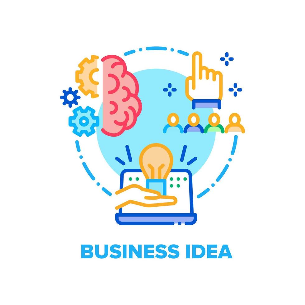 business idee vector concept kleur illustratie