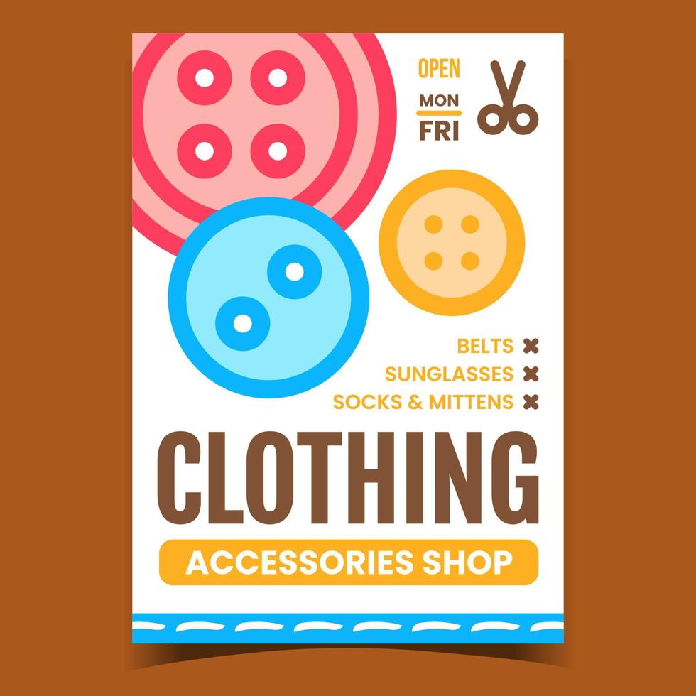 kleding accessoires winkel Promotie banier vector