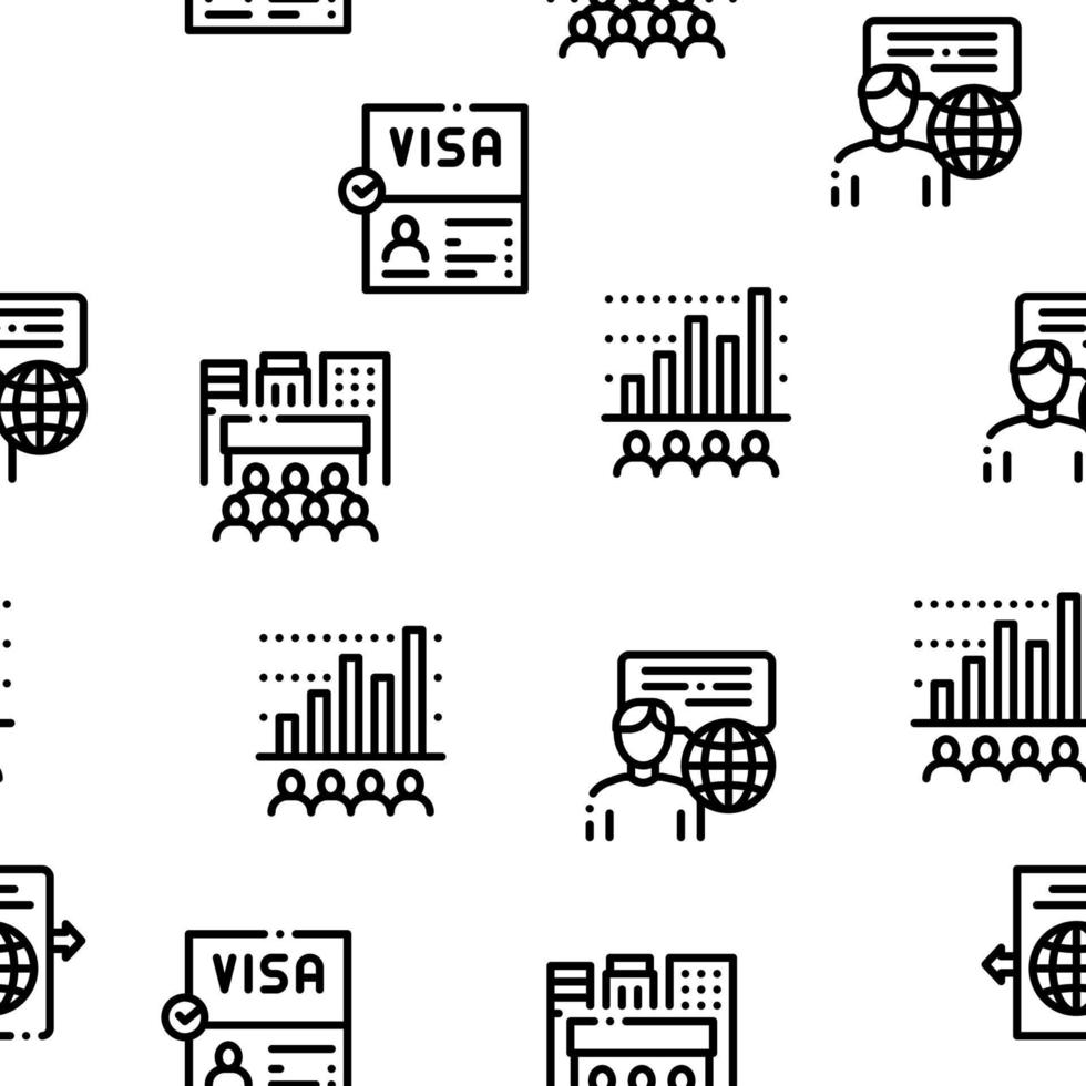 immigratie vluchteling naadloos patroon vector