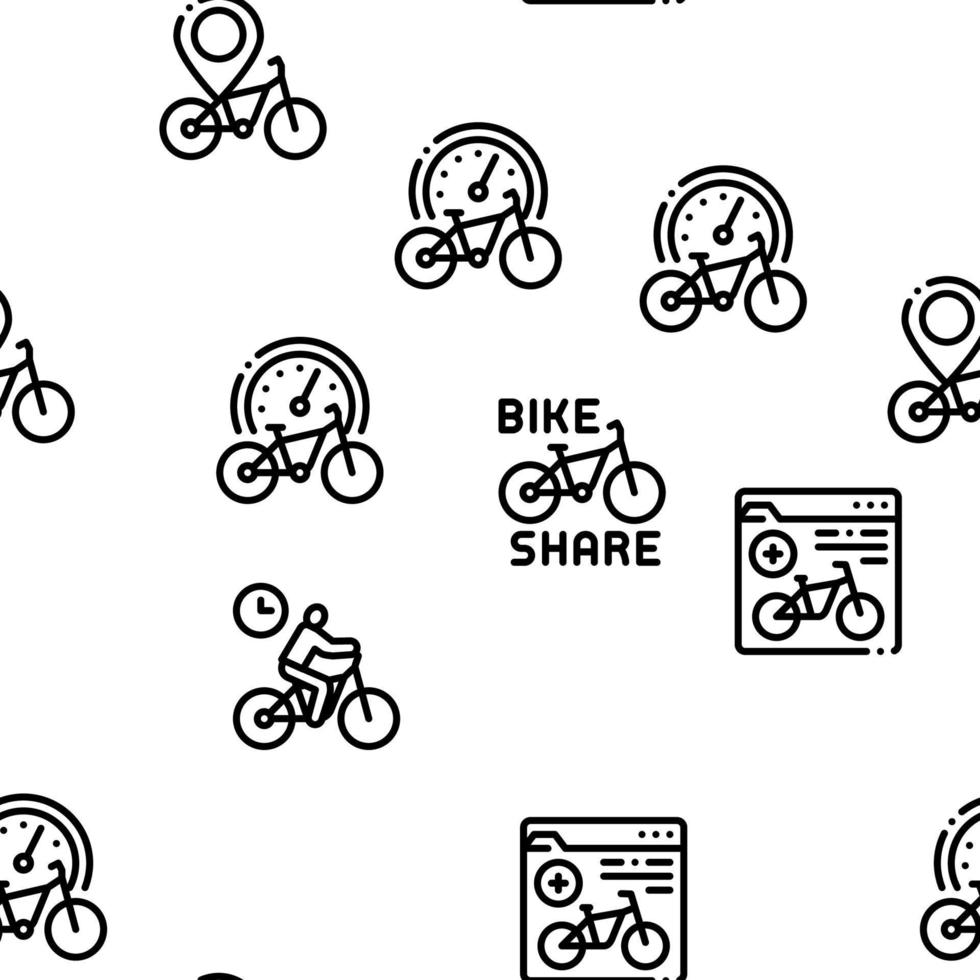 fiets sharing bedrijf naadloos patroon vector