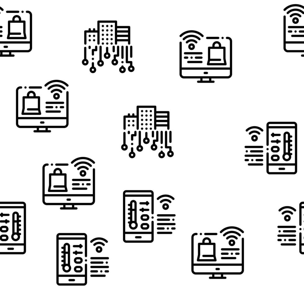 internet van dingen naadloos patroon vector