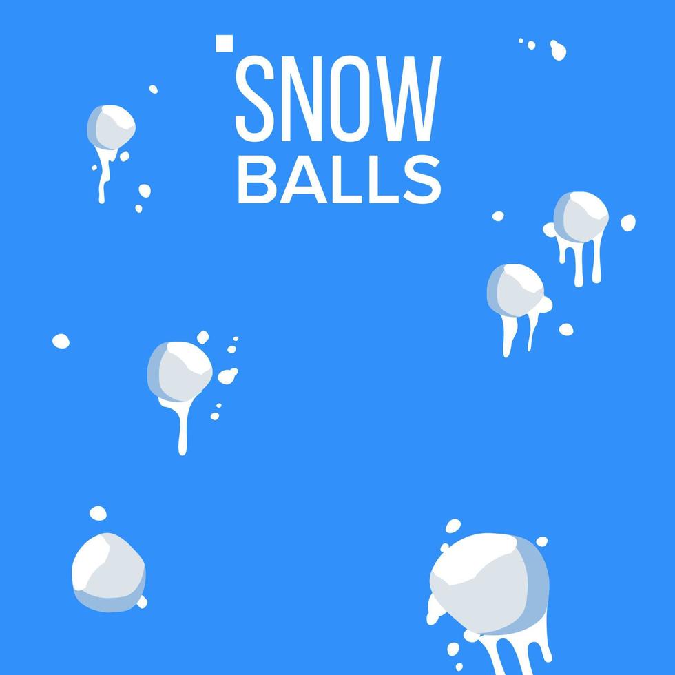 hebben sneeuwballen van menigte vector. winter illustratie vector