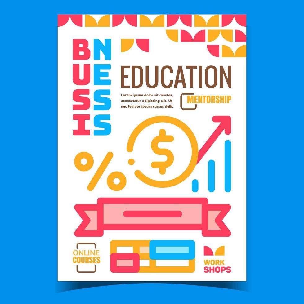 bedrijf onderwijs creatief promo poster vector