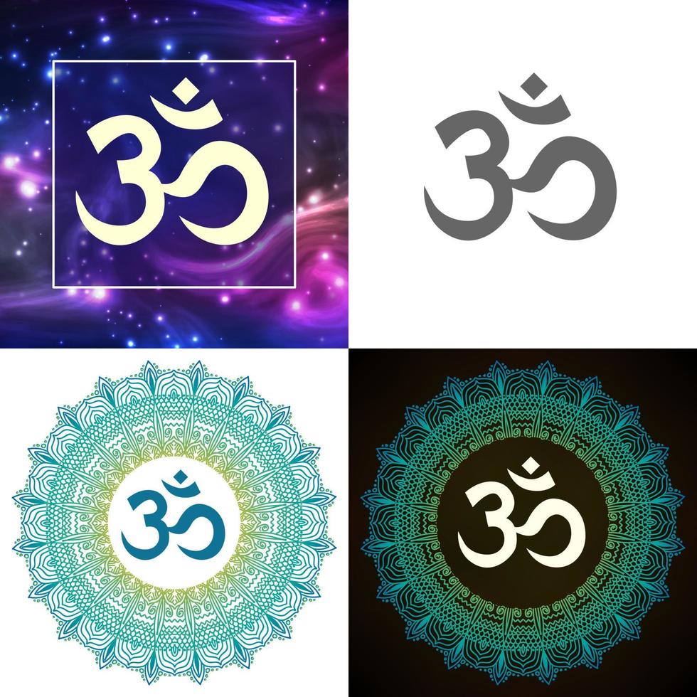 om symbool van Hindoe godheid god shiva reeks vector