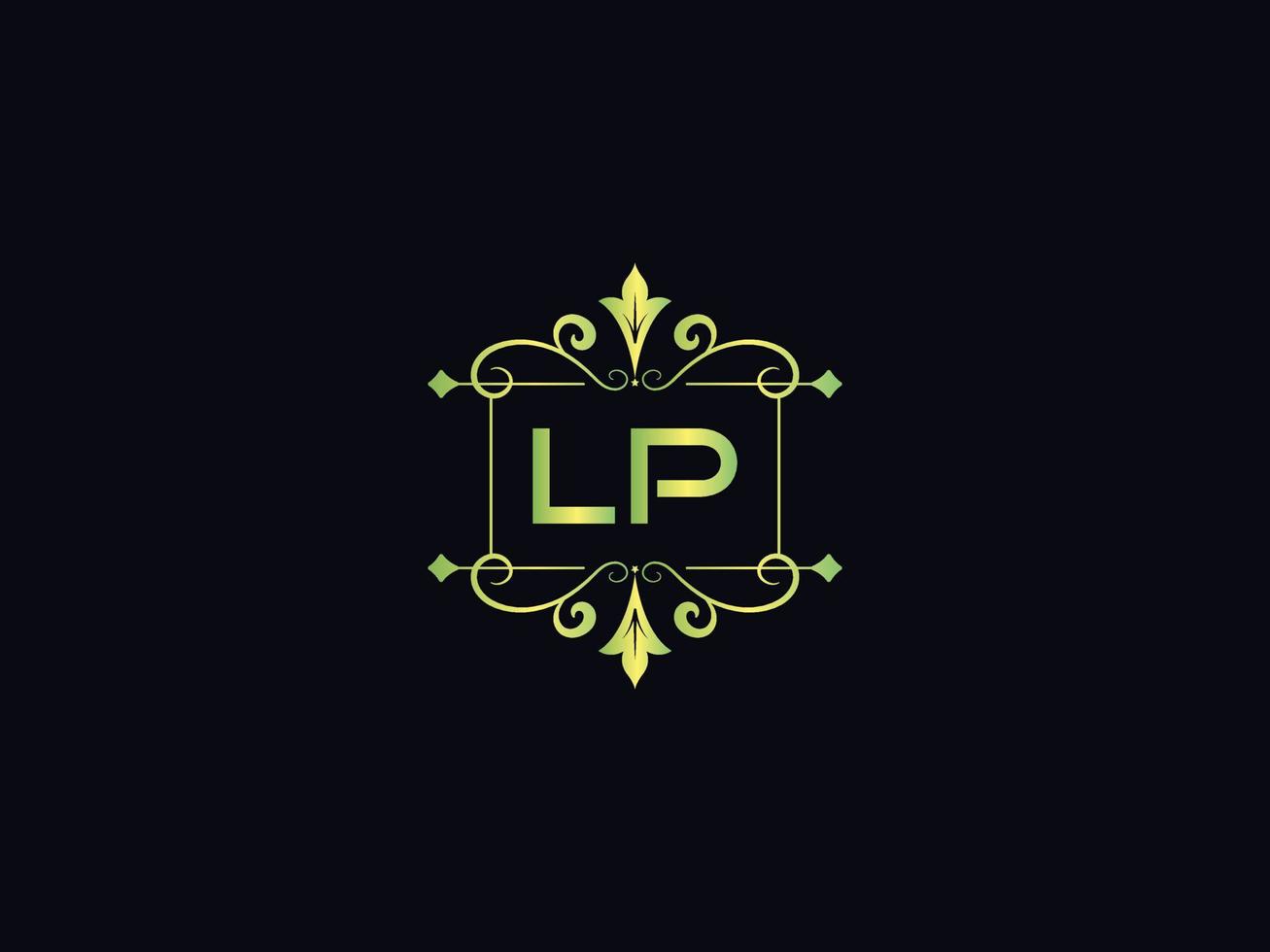 gemakkelijk lp logo vector, eerste lp luxe logo vector