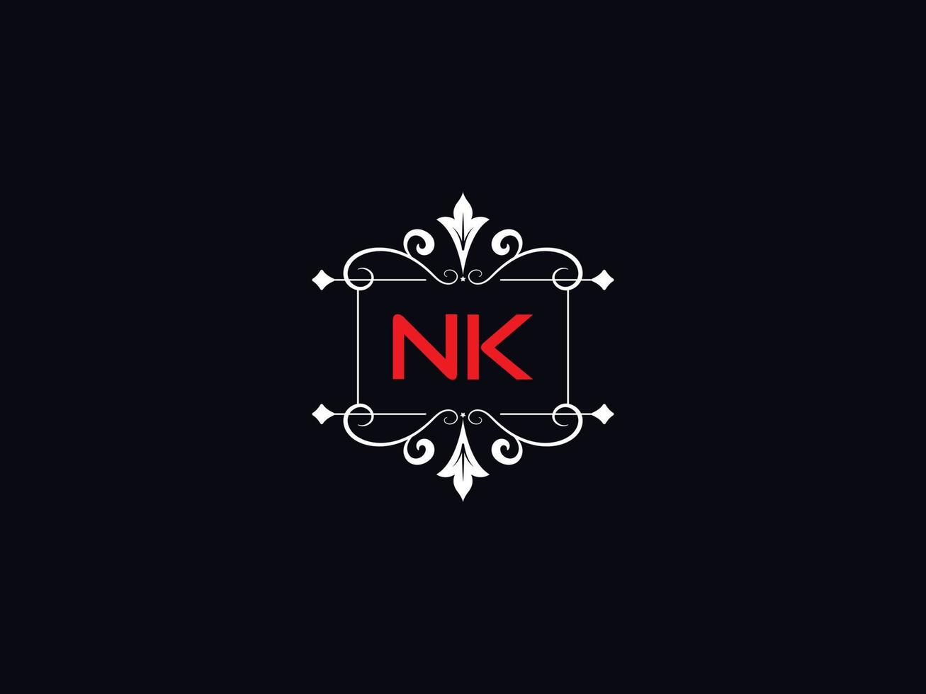 minimalistische nk logo afbeelding, creatief nk luxe brief logo vector