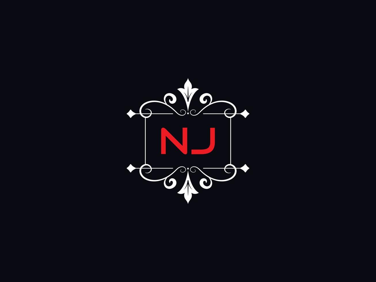 minimalistische nj logo afbeelding, creatief nj luxe brief logo vector