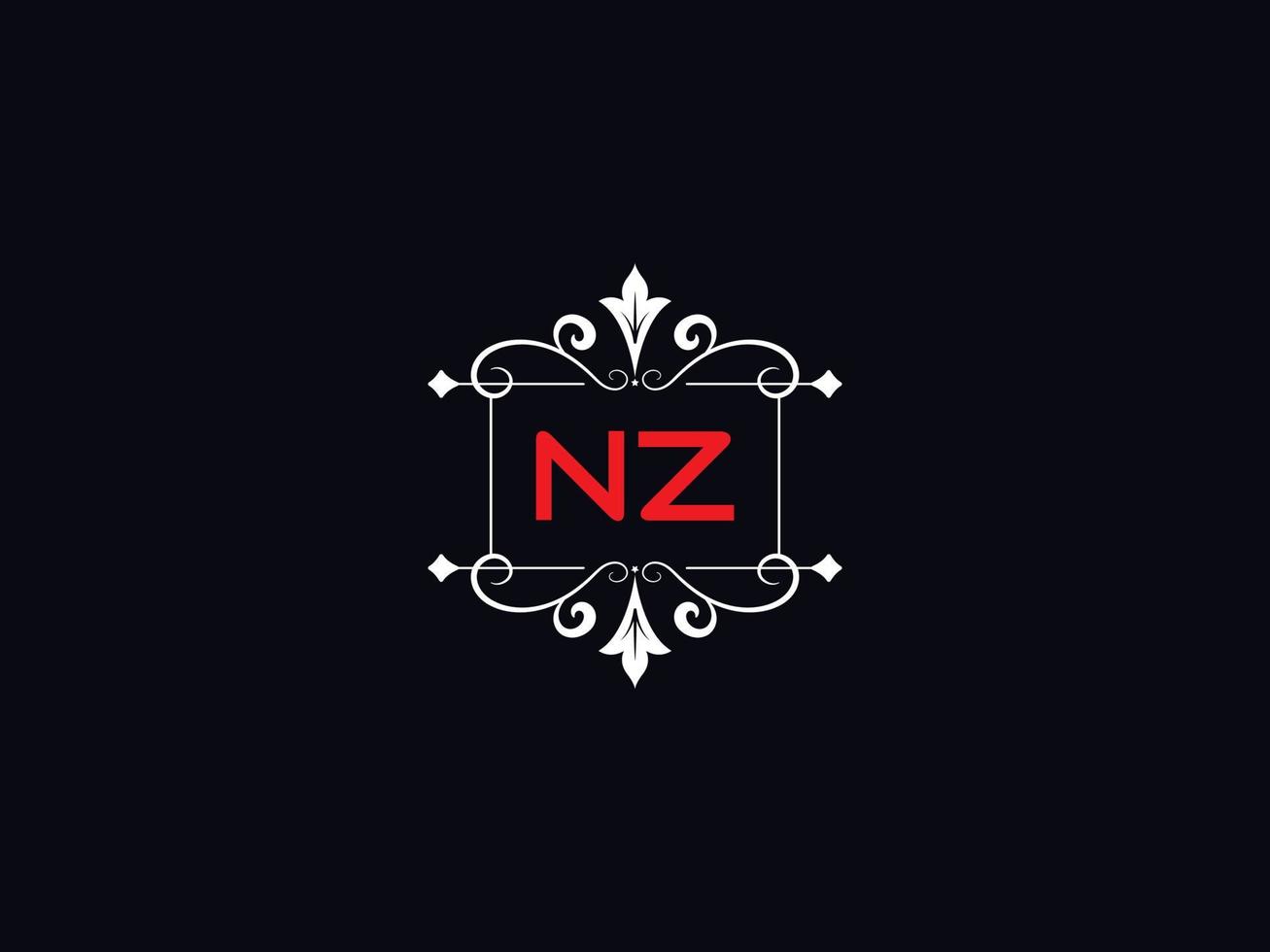 minimalistische nz logo afbeelding, creatief nz luxe brief logo vector