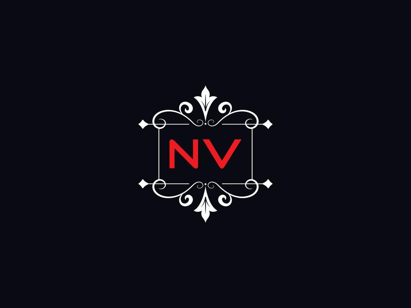 minimalistische nv logo afbeelding, creatief nv luxe brief logo vector