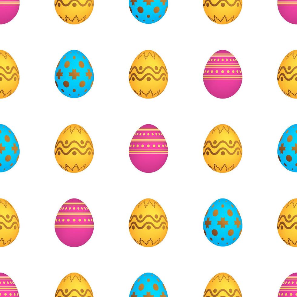 naadloos patroon met kleurrijk Pasen eieren. vector illustratie