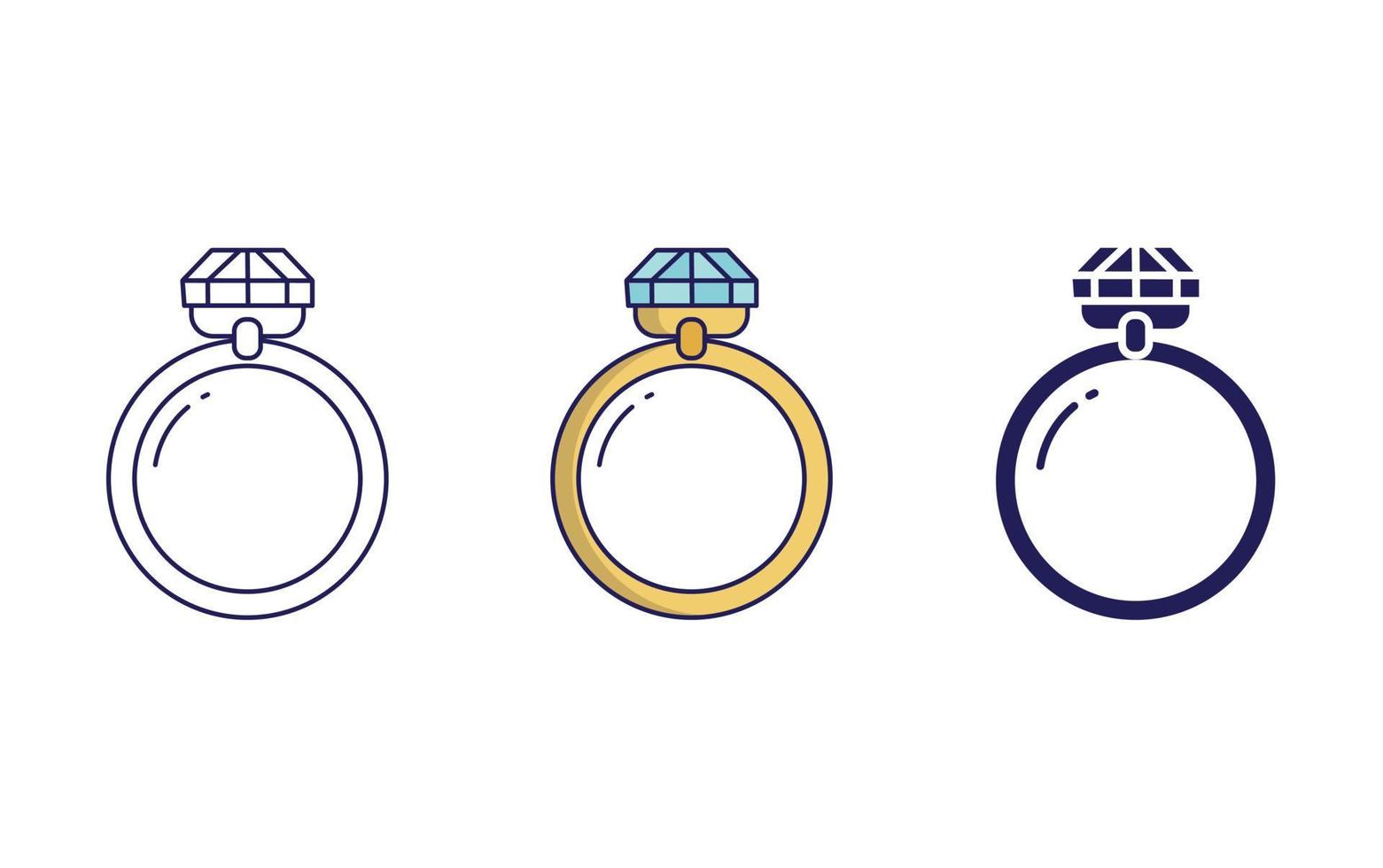 luxe ring icoon vector