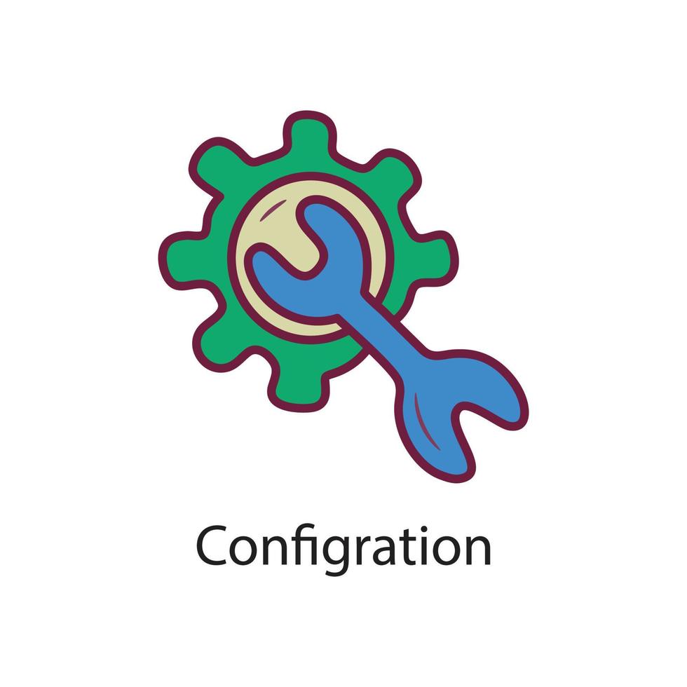 configuratie gevulde schets icoon ontwerp illustratie. gegevens symbool Aan wit achtergrond eps 10 het dossier vector