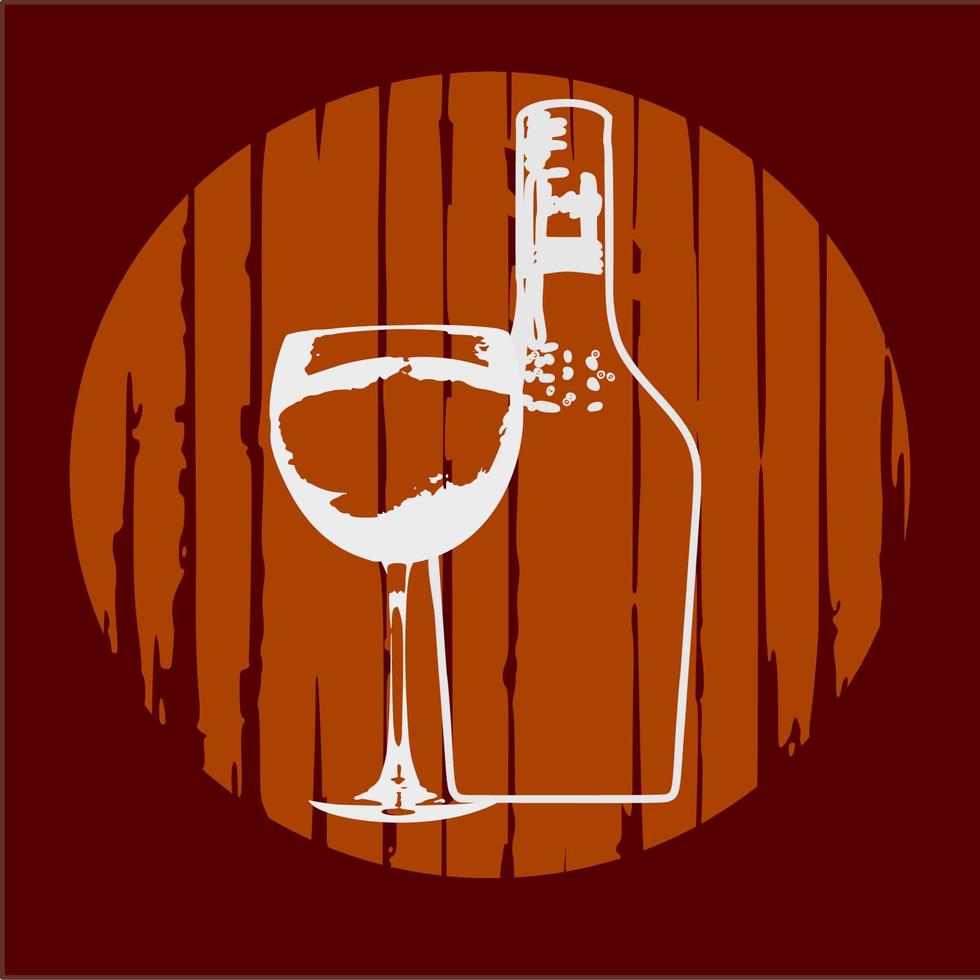 alcoholisch drank fles logo vector