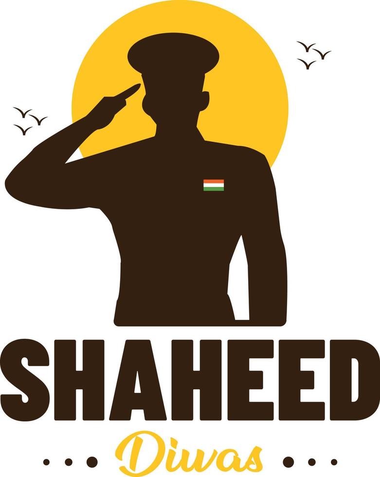 Shaheed diwas vector martelaren dag