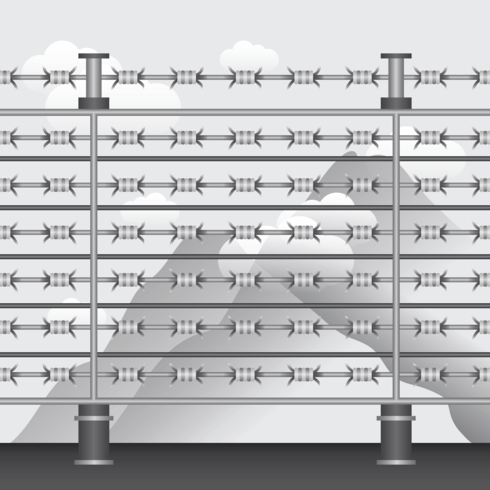 prikkeldraad vector