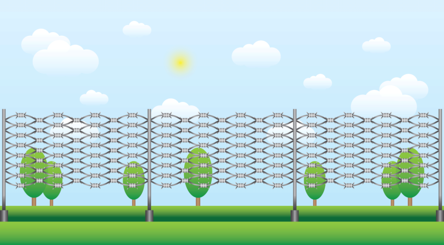 Draadboom landschap vector