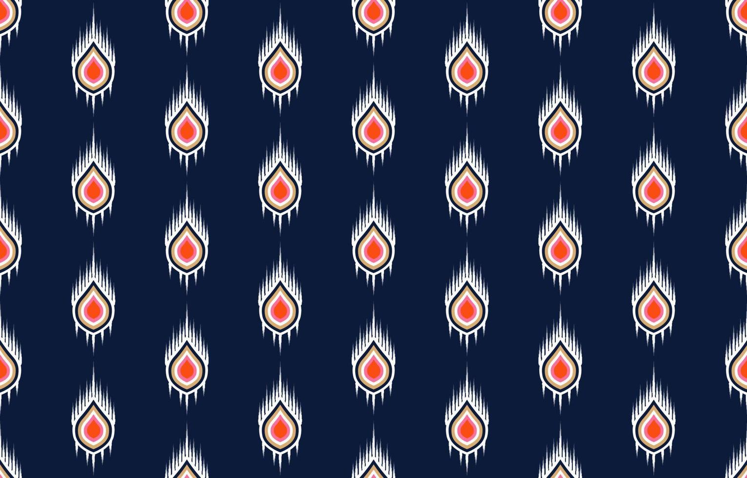 ikat naadloos patroon. vector meetkundig tribal Afrikaanse Indisch traditioneel borduurwerk achtergrond. Boheems mode. etnisch kleding stof tapijt batik ornament chevron textiel decoratie behang
