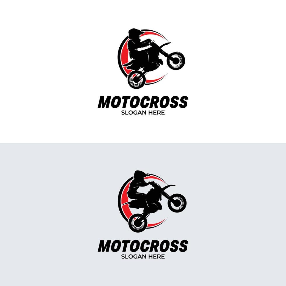 kinderen motorcross logo ontwerp sjabloon vector